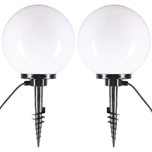 Kugelleuchten Kugellampen Außenleuchte 2er-Set Ø 30cm Garten Lampe Erdspieß - Bild 1 von 10