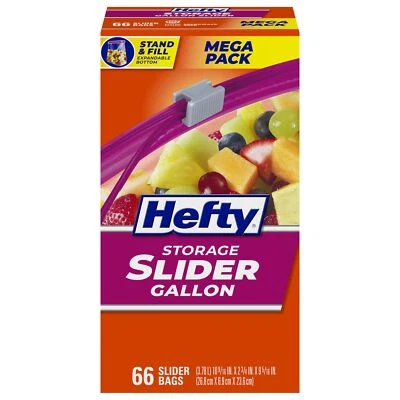	Food Bag Hefty Slider Storage Bags Gallon Size 66 Count	 - Image 1 of 4
