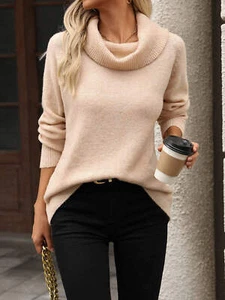 Turtleneck Long Sleeve Sweater - Picture 1 of 21
