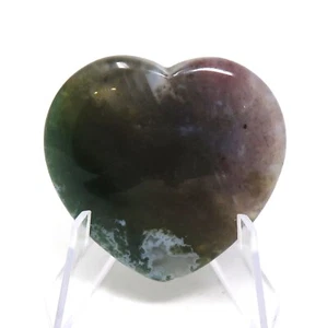 Corazón de piedra de ágata de musgo #924 - 40 mm o 1,5" - Piedra preciosa de bolsillo de amor de San Valentín - Imagen 1 de 6