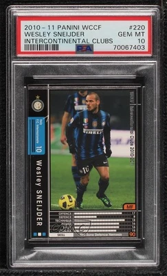 2010 帕尼尼 WCCF 洲际俱乐部 Wesley Sneijder #220/352 PSA 10 GEM MT — 第 1/2 张图片