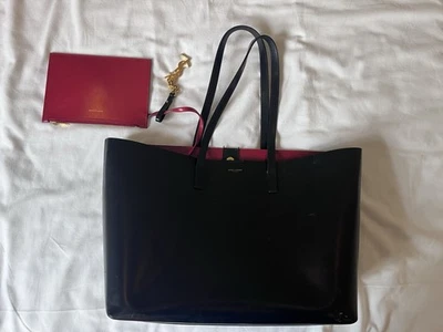 Saint Laurent Paris Large Shopping Tote Red Leather Interior | Authentic YSL Bag - Image 1 of 4
