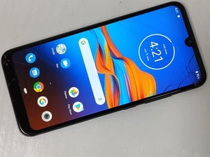 Motorola Moto E6 Plus Black UNLOCKED Smartphone 32GB 6.1" 13MP -GRADE C Smashed - Picture 1 of 18