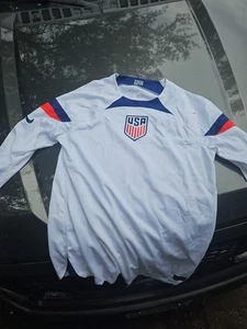 Nike US Fußball Shirt Authentic Warm Up Team USA Herren Large Langarm Weiß - Bild 1 von 6