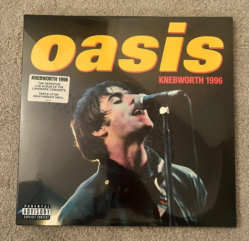 Oasis Knebworth 1996 Triple Gatefold Vinyl LP New Sealed - Image 1 of 3