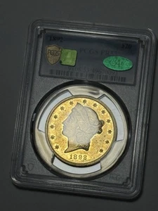 1892 $20 Gold Liberty PR53 CAC Proof Lib Rare Date PCGS Plate Coin Double Eagle - Picture 1 of 16