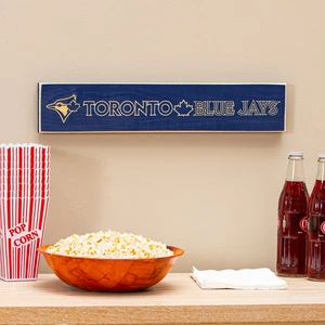 Toronto Blue Jays Engraved Wood Sign, 3.5" x 18" - Picture 1 of 3