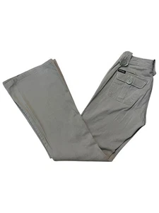 Pantalones Y2K Vintage Plugg tiro bajo corte bootcut acampanado bolsillos elásticos talla 1 para junior - Imagen 1 de 4