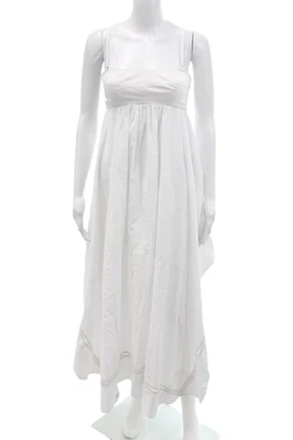 Vestido recto midi con cremallera trasera ALC para mujer y correa de espagueti blanco de algodón talla 4 Foto 1 de 4