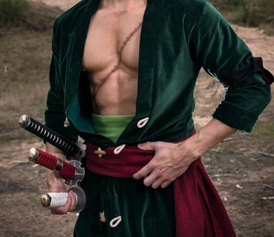 40"Japanese Samurai Sword Roronoa Zoro Steel Katana ONE PIECE Anime Cosplay - Image 1 of 4