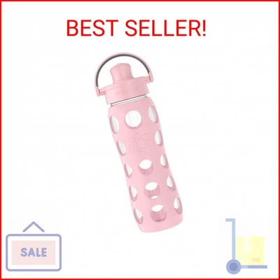 22-Ounce Glass Water Bottle with Active Flip Cap and Protective Silicone Sleeve, - Image 1 of 2