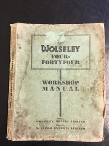 Wolesley Four-Fourty Four 4/44 Original Factory Workshop Manual - Picture 1 of 9