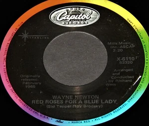 Vintage Record, WAYNE NEWTON: RED ROSES FOR A BLUE LADY, 45 rpm, Pop Vocals - Picture 1 of 4