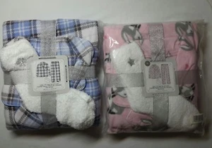 LADIES NWT 2PC SLEEP SET L/S BUTTON FRONT TOP, LONG PANTS WITH SOCKS SIZE 3X - Picture 1 of 9