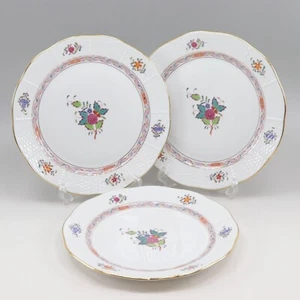 Herend Chinese Bouquet Multicolor Plate 25cm 3 Set Apponyi Flower from Japan - Picture 1 of 9