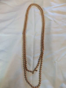 Collana lunga Monet con perline e pietre dorate - Foto 1 di 4