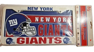 NEW YORK GIANTS Team Car Combo License Plate, Frame, Key Tag & Decal - Picture 1 of 3