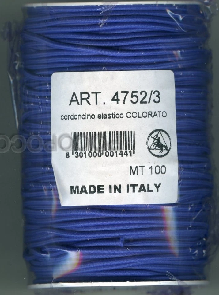 5 metri di GALLONE CORDONCINO TUBOLARE ELASTICO COLORATO ART. 4752/3 - Immagine 1 di 1