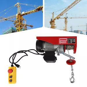 Electric Hoist 110V Garage Electric Winch 1763lbs with Remote Control - Picture 1 of 19