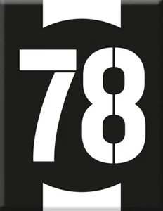 Emblema Vespa Cascata Adesivo Numero Partenza 78 - Foto 1 di 2