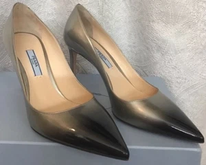 Prada Shoe Quarzo Calzature Donna Black and silver patent leather size 37 - Picture 1 of 11