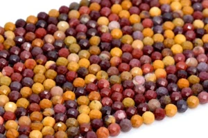 Perline mookaite multicolore naturale grado AAA sfaccettate rotonde perline sfuse 3/4/5 mm - Foto 1 di 3