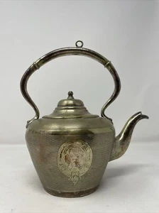 Antike Bronze Mappin & Webb Teekanne mit Deckel Sammlerstück London Sheffield - Bild 1 von 9