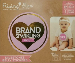 Baby Girls Milestones Belly Stickers - Rising Star 0-12 Months - New - Picture 1 of 4