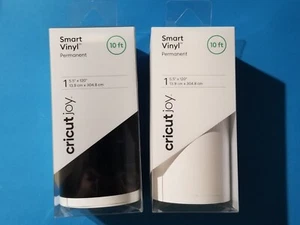 NEW- Lot Cricut Joy Permanent Smart Vinyl 5.5"X120" Bulk Rolls - Black & White - Picture 1 of 1