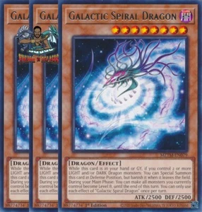 Yugioh! 3x Dragón Espiral Galáctico MZTM-EN079 Raro 1ª Edición Casi Nuevo - Imagen 1 de 1