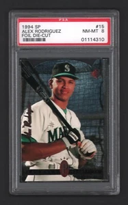 Alex Rodriguez Yankees 1994 Upper Deck SP Foil Die Cut #15 Rookie Card Rc PSA 8 - Picture 1 of 2