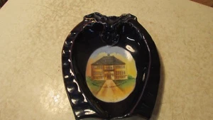 Antique Souvenir Cobalt China Dish Bancroft Nebraska - Picture 1 of 2