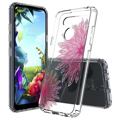 Magenta Floral Slim Shockproof Hybrid Hard Cover Soft Bumper Case for LG Models - Image 1 of 4