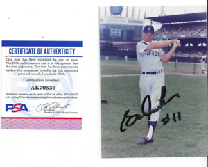 Bill Freehan Autographed Detroit Tigers Baseball 3x5 Brace Photo PSA COA