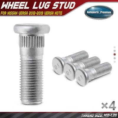 4x Tacos de rueda traseros M12-1.25 izquierda o derecha para Nissan Versa 2012-2019 Versa Note Foto 1 de 4