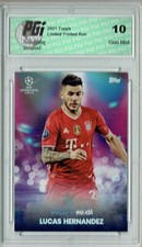 Lucas Hernandez 2021 Topps Aoki's Football Festival Rare Trading Card PGI 10