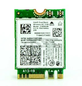 Lenovo IBM 04X6076 Intel Wireless-AC 3160NGW NGFF WiFi Card Wlan BT Bluetooth - Picture 1 of 2
