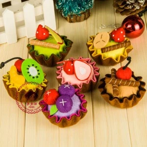 Craft Sewing DIY Kit Felt Mini Puffs Strawberry Chocolate Blueberry Apple Fruit - Picture 1 of 10