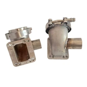 3" V band 90 Deg T4 TurboCharger Stainless SS Cast Elbow Adapter Flange WG Tube - Bild 1 von 19