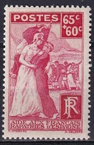 SCW Ayuda a los franceses repatriados de España Francia sello Allepuz #2756 (RRR)* Estampillada sin montar o nunca montada - Imagen 1 de 1