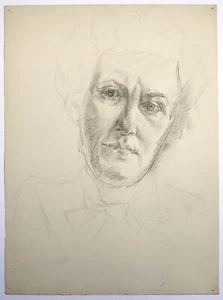 Meryl watt (1910-1992) Disegno a matita autoritratto, anni '30 circa. - Foto 1 di 3