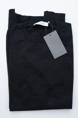 NUEVO CON ETIQUETAS CRUCIANI Suéter Pullover Ligero Cuello Redondo Algodón Negro 2XL (EU 56) Foto 1 de 4