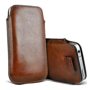 PU Leder Zuglasche Flip Case Cover Tasche für 5" Handys Mobilteile - Bild 1 von 3