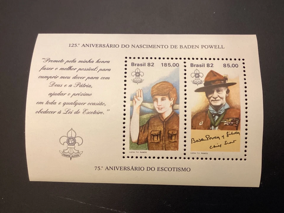 ICOLLECTZONE Brasil 1812 VF NH Boy Scouts Baden Powell Foto 1 de 1