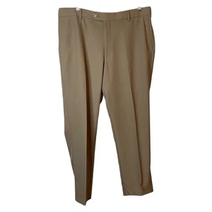 Peter Millar Golf Pants Men's Size 34W 28L Tan Flat Front Stretch Performance - Picture 1 of 4