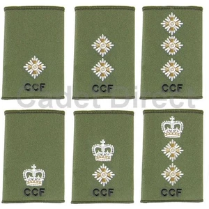 Diapositives de rang CCF Officers (rangs or), vert olive - Photo 1/1