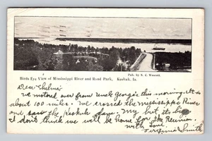 Iowa IA Keokuk Mississippi River And Rand Park Vintage Postcard - Picture 1 of 2