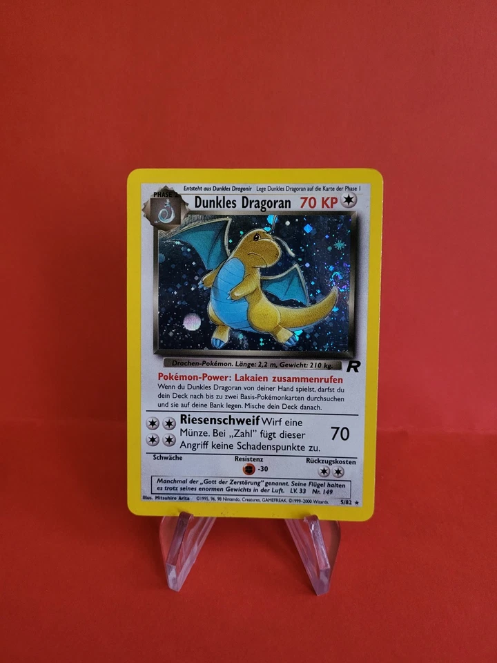 Pokémon Karte/card - Dunkles Dragoran 5/82 - Rocket Set Holo Swirl Exc-Near Mint - Bild 1 von 4