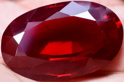 Natural 71.50 Ct Blood Red Ruby Mozambique GGL Certified Loose Gemstone - Image 1 of 4