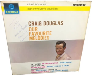 CRAIG DOUGLAS our favourite melodies 1962 UK COLUMBIA VINYL LP SIGNED SLEEVE - Picture 1 of 6